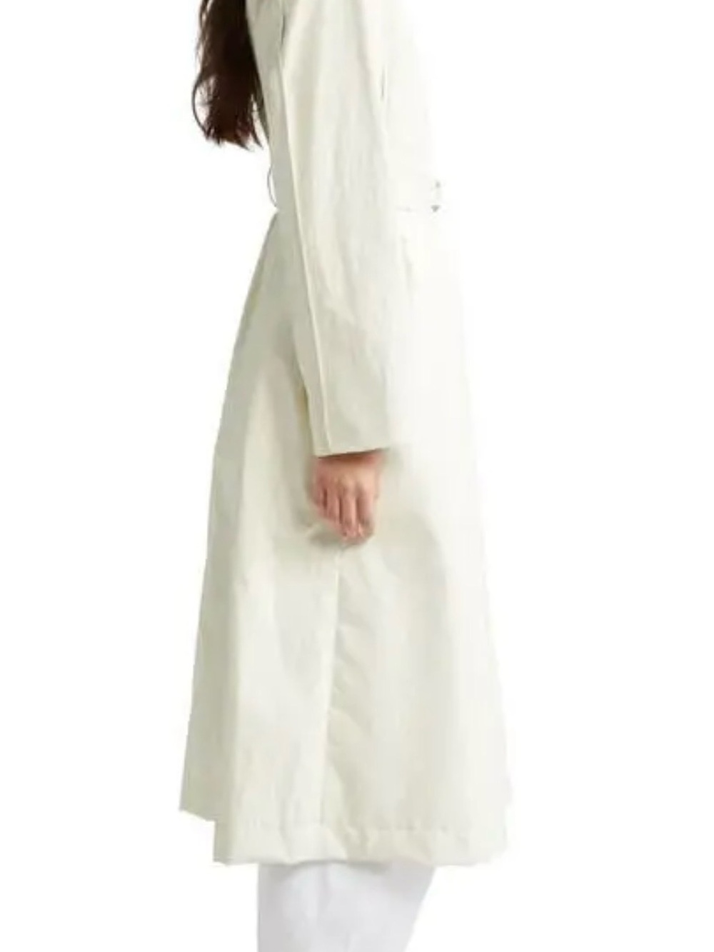 Partow Aiden coated  belted trench coat $2995 size 6 - Picture 3 of 7
